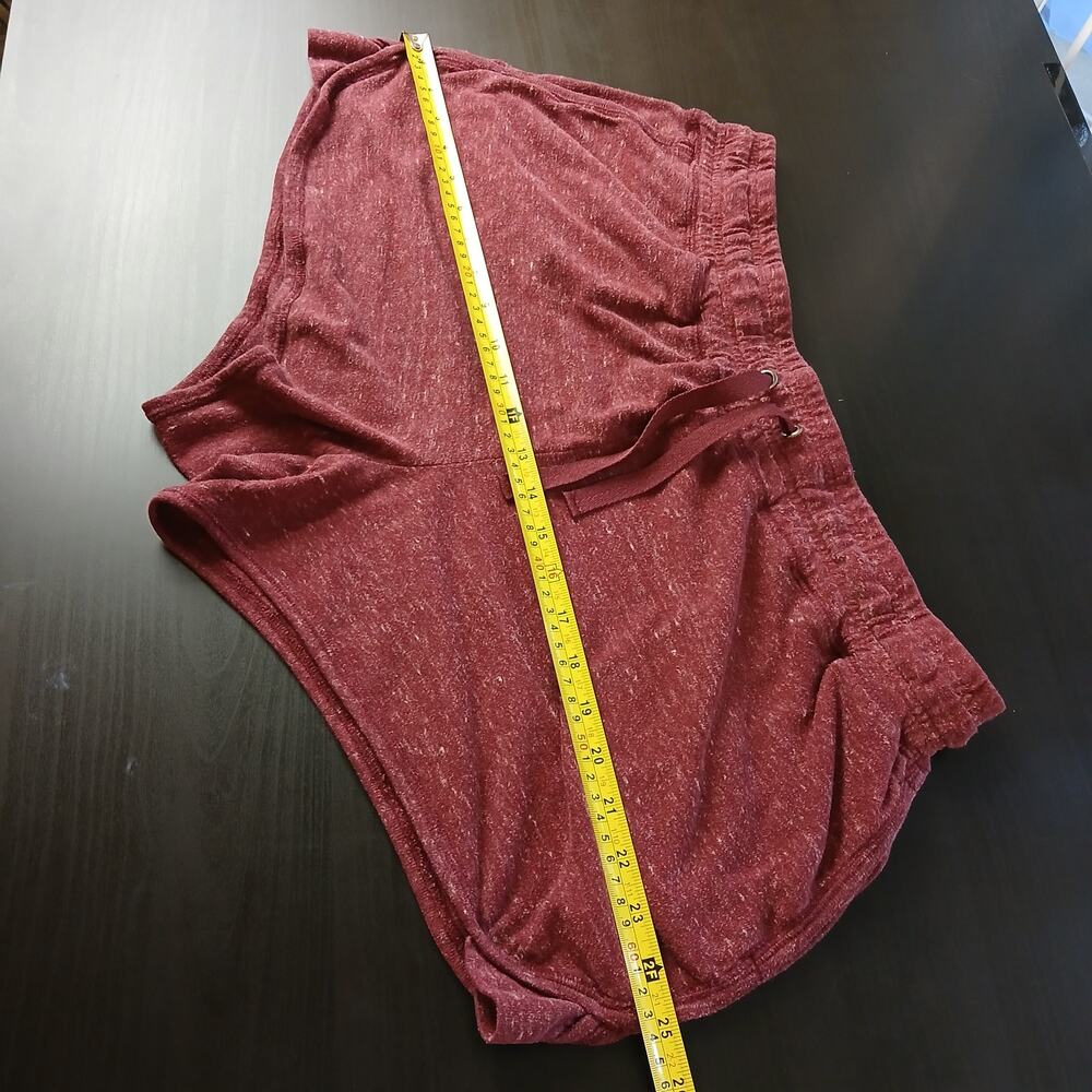 Athletic Works Jersey Knit Running Shorts XXL 20 heathered maroon pockets comfy - Picture 6 of 9